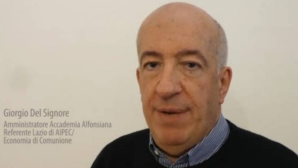 Giorgio Del Signore, Amministratore Accademia Alfonsiana, Referente Lazio di AIPEC/Economia di Comunione