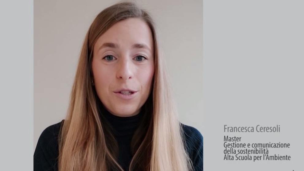 Dott.ssa Francesca Ceresoli diplomata del Master in Gestione e comunicazione della sostenibilità