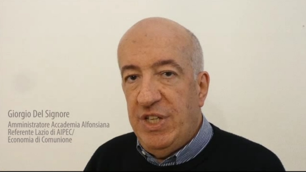 Giorgio Del Signore, Amministratore Accademia Alfonsiana, Referente Lazio di AIPEC/Economia di Comunione