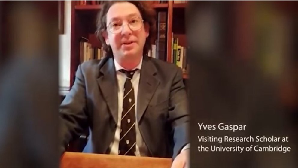 Dott. Yves Gaspar Visiting Research Scholar at the University of Cambridge